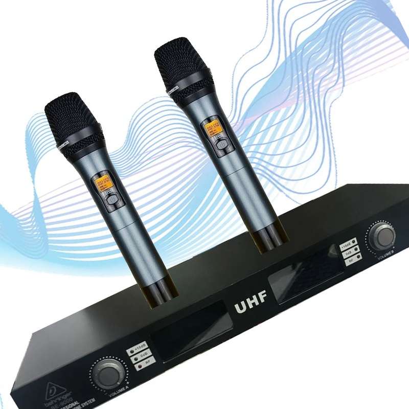 PRO UHF DUAL WIRELESS MICROPHONE SET BE-9000