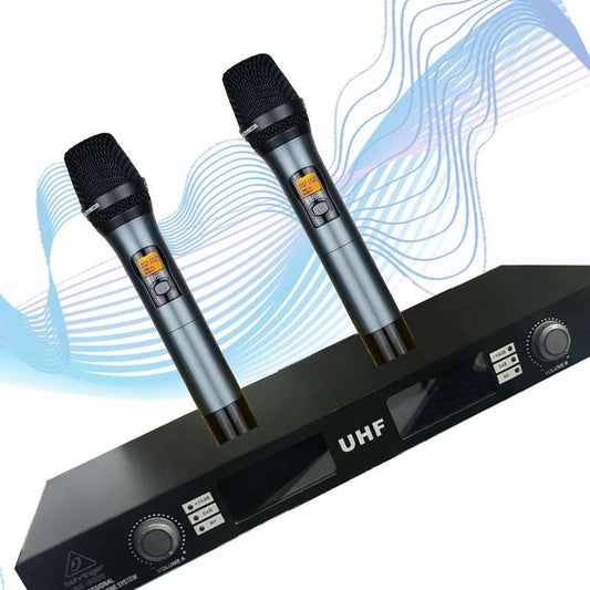 PRO UHF DUAL WIRELESS MICROPHONE SET BE-9000