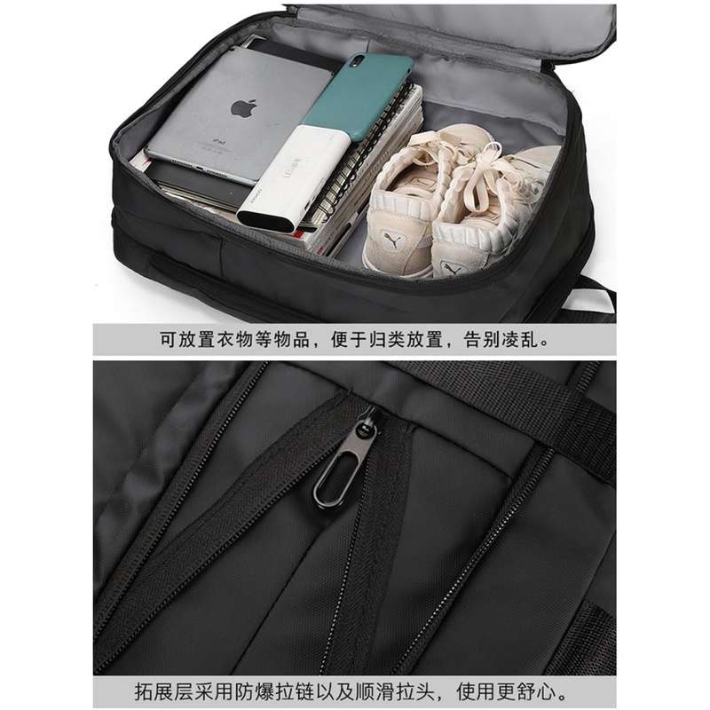 2 IN 1 Backpack & Laptop Bag- Black & Red