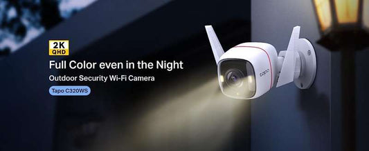 TP-Link Tapo C320 2K QHD Outdoor Security Camera Weatherproof Built-in Siren w/ Night Vision 2-way Audio SD Storage