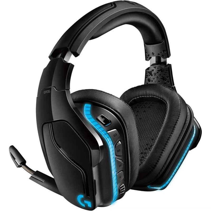 Logitech G935 Wireless7.1 Surround Sound LIGHTSYNC RGB PC Gaming Headset For PC, MAC & PS - Black/Blue