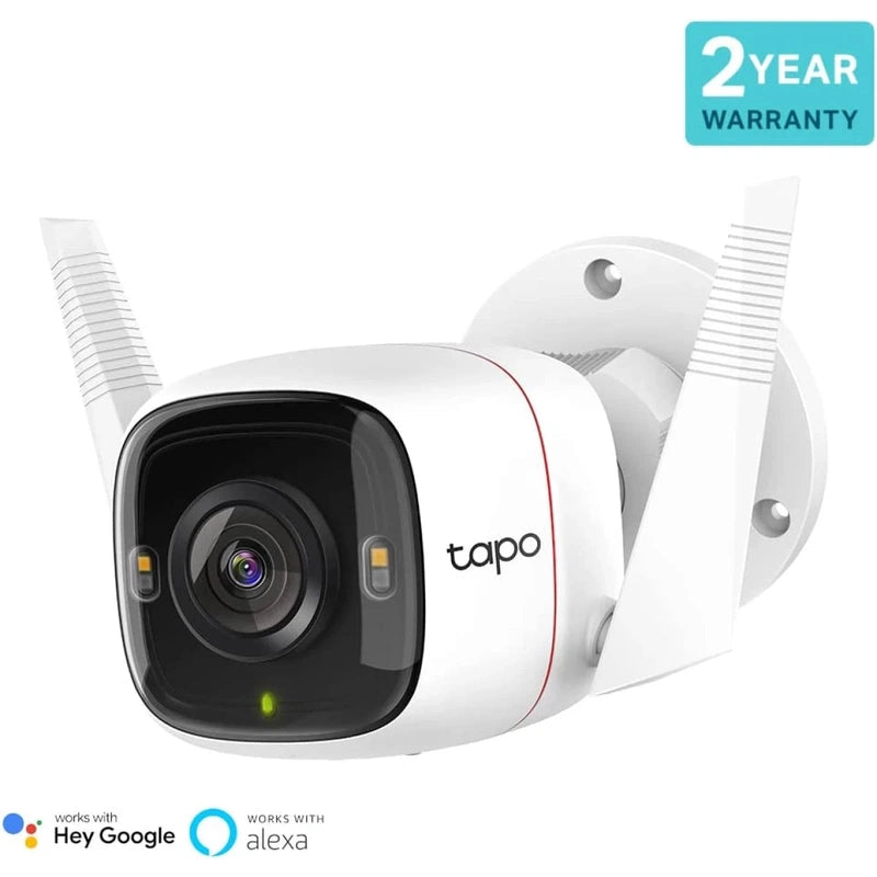 TP-Link Tapo C320 2K QHD Outdoor Security Camera Weatherproof Built-in Siren w/ Night Vision 2-way Audio SD Storage