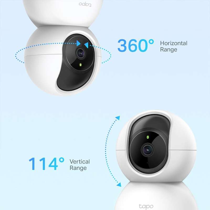 TP-Link Tapo C210 2K 3MP Pan/Tilt Home Security Wi-Fi Camera Night Vision Motion Detection Sound and Light Alarm