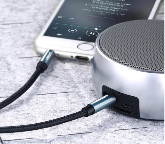 Ugreen audio cable AUX straight mini jack 3.5 mm 0.5 m blue - 10684