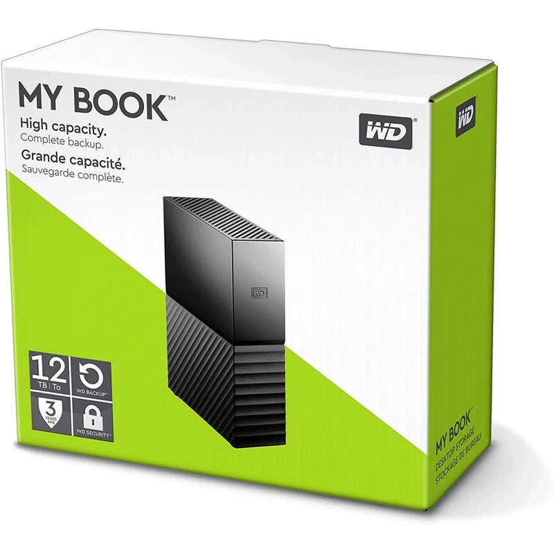WD My Book 12TB Desktop External Hard Drive, USB 3.0, External HDD w/ Password Protection & Auto Backup Software