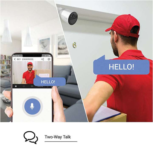 EZVIZ SMART WIFI BATTERY OUTDOOR CAMERA BC1-B3 2MP - UP TO ONE YEAR