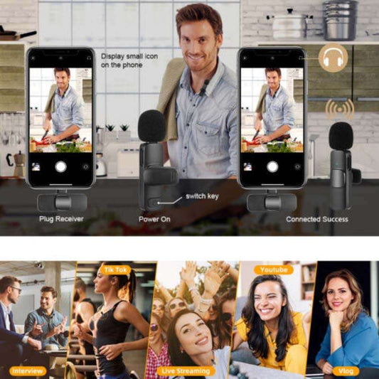 K9 Dual Wireless Microphones Iphone