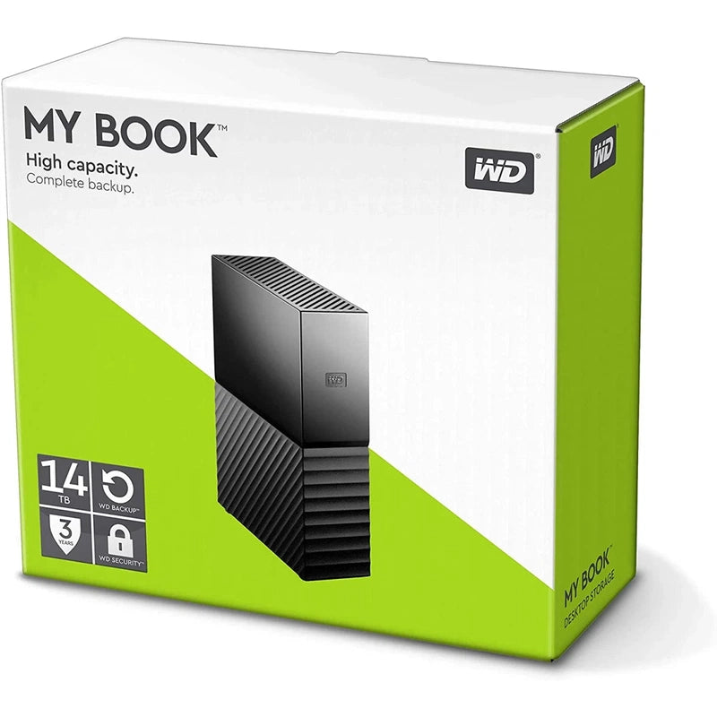 WD 14TB My Book Desktop External Hard Drive, USB 3.0, External HDD w/ Password Protection & Auto Backup Software