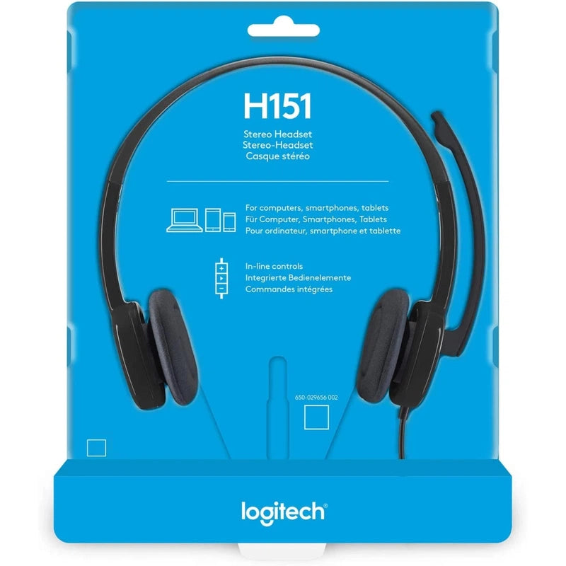 Logitech H151 Stereo Headset w/ Mic 3.5mm Audio Jack