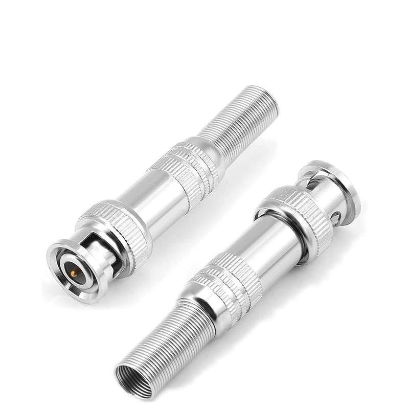 BNC Compression Connector for RG6-RG59-RJ58 Coaxial Cable Male BNC Connectors for CCTV, SDI, HD-SDI, Security
