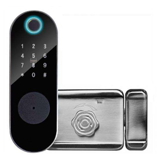 DC12V Single Cylinder Fingerprint Touchscreen Keypad Door Lock HR-FC188L