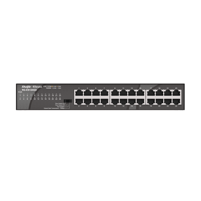 RG-ES124GD, 24-port 10/100/1000Mbps Unmanaged Switch