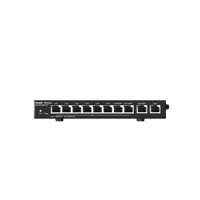 RG-EG310GH-P-E, Reyee10-Port High-Performance Cloud Managed PoE Office Router