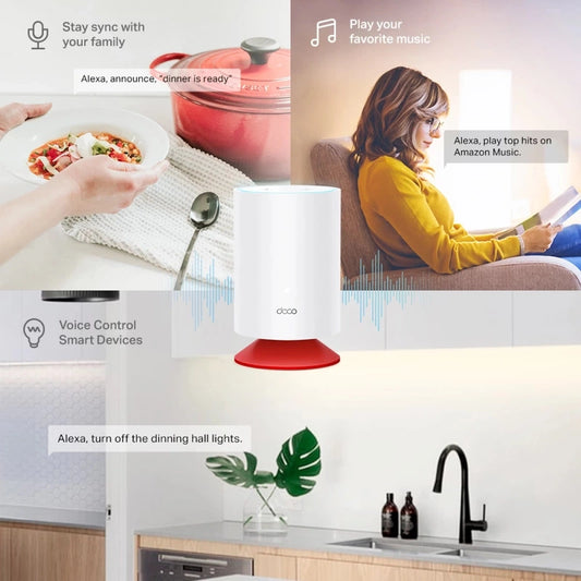 TP-LINK Deco Voice X20 AX1800 Mesh Wi-Fi 6 System with Smart Speaker