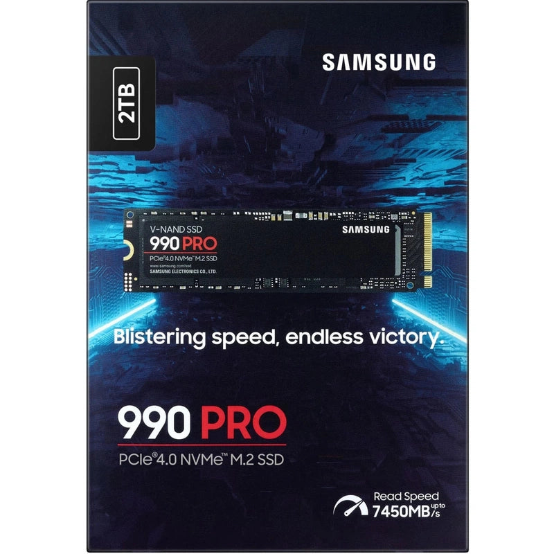 Samsung 990 PRO 2TB PCIe 4.0 NVMe M.2 2280 Internal Solid State Drive SSD up to 7450 MB/s