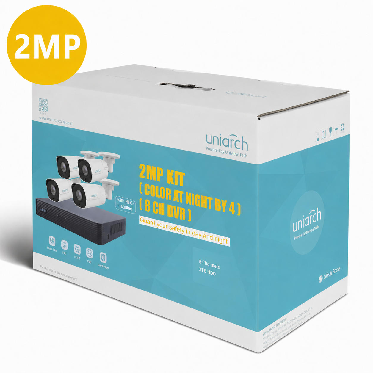 Color KIT 2MP . 8Channels / 4 Camera           سعر الزبون 100دينار