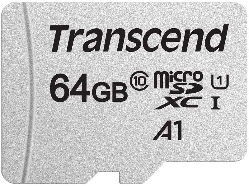 64GB Transcend 300S microSDXC UHS-I U3 V30 A1 CL10 Memory Card with SD Adapter 100MB/sec