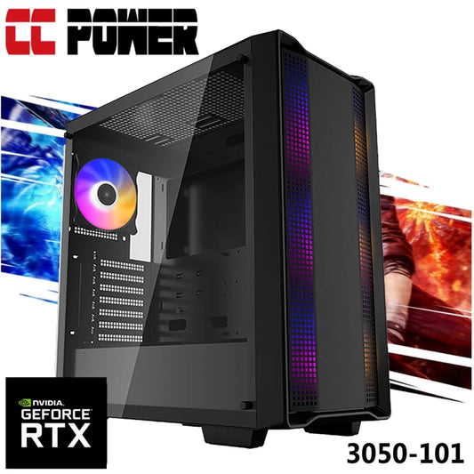 CC Power 3050-101 Gaming PC 5Gen AMD Ryzen 5 5500 6-Cores w/ RTX 3050 8GB DDR6
