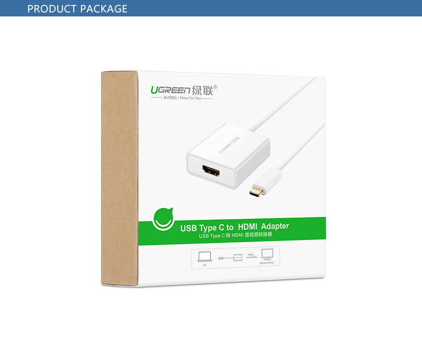 UGREEN 40273 USB-C TO HDMI ADAPTER WHITE