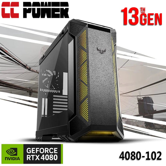 CC Power 4080-102 Gaming PC 13Gen Intel Core i9 16-Cores w/ RTX 4080 16GB DDR6 & Liquid Cooled + DDR5