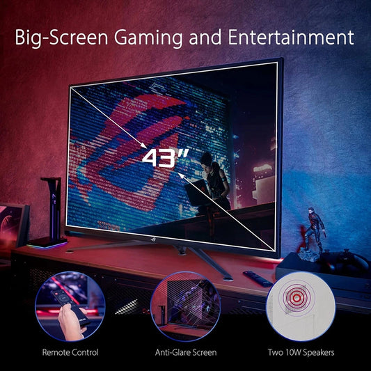 ASUS ROG Strix XG43UQ 43” 4K HDR DSC 144Hz 1ms HDR 1000 DCI-P3 90% HDMI 2.1 Extreme Low Motion Blur Sync & FreeSync™ Premium Pro