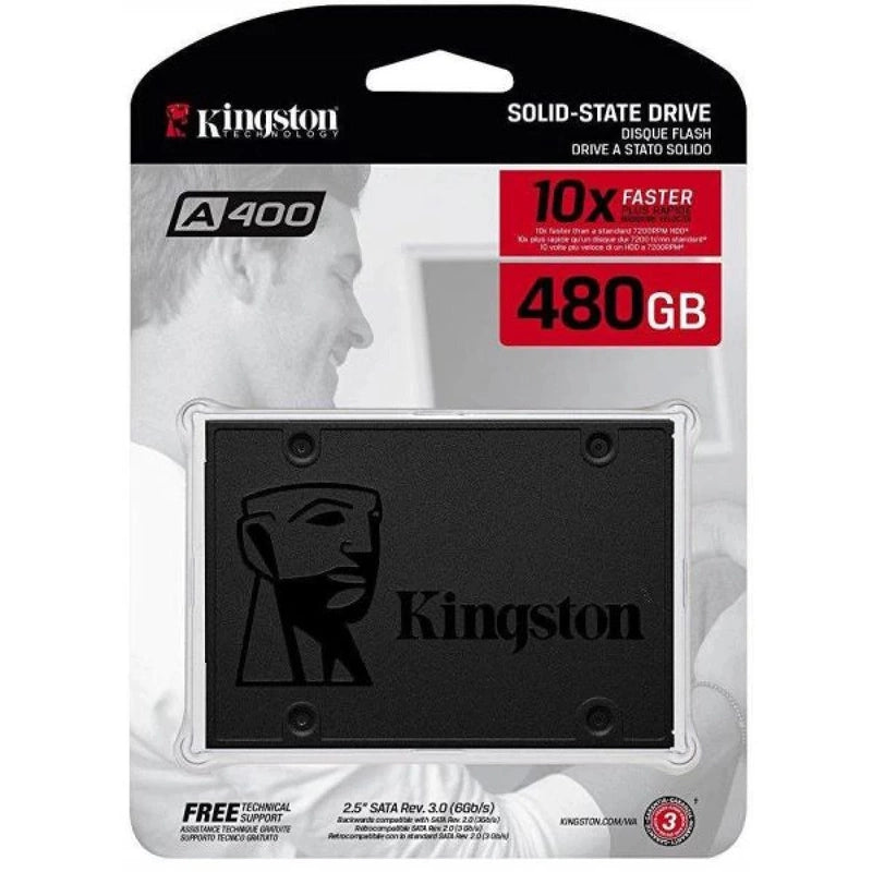 Kingston 480GB A400 SATA 3 2.5" Internal SSD - HDD Replacement for Increase Perf