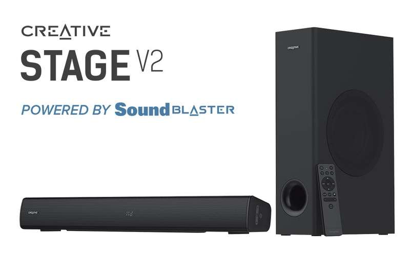 Creative Stage V2 2.1 Soundbar with subwoofer Bluetooth 5.0 Optical & USB