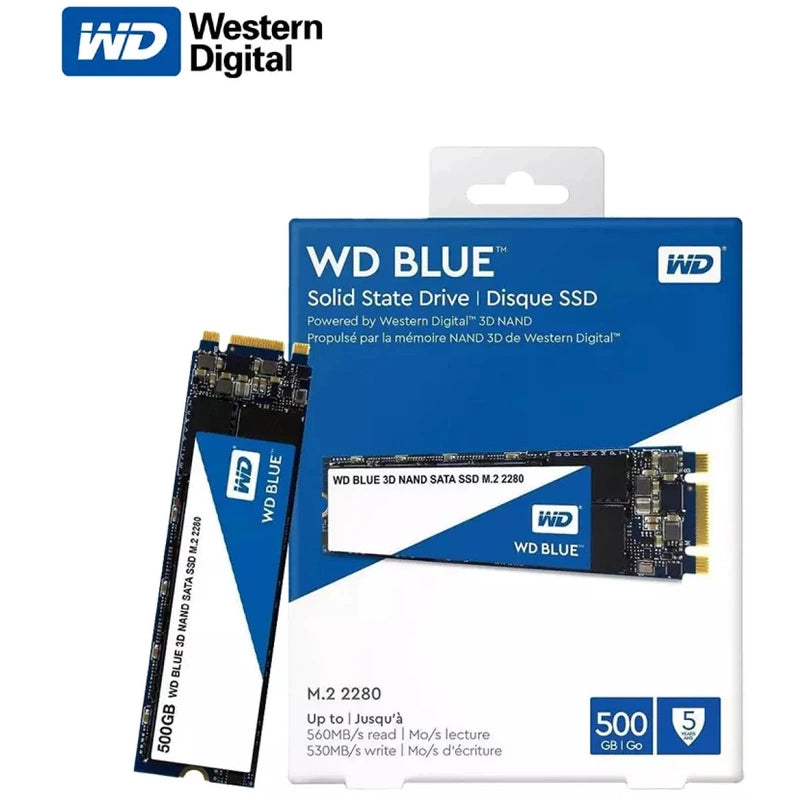 WD Blue SA510 M.2 2280 500GB SATA III Up to 560 MB/s Internal Solid State Drive SSD