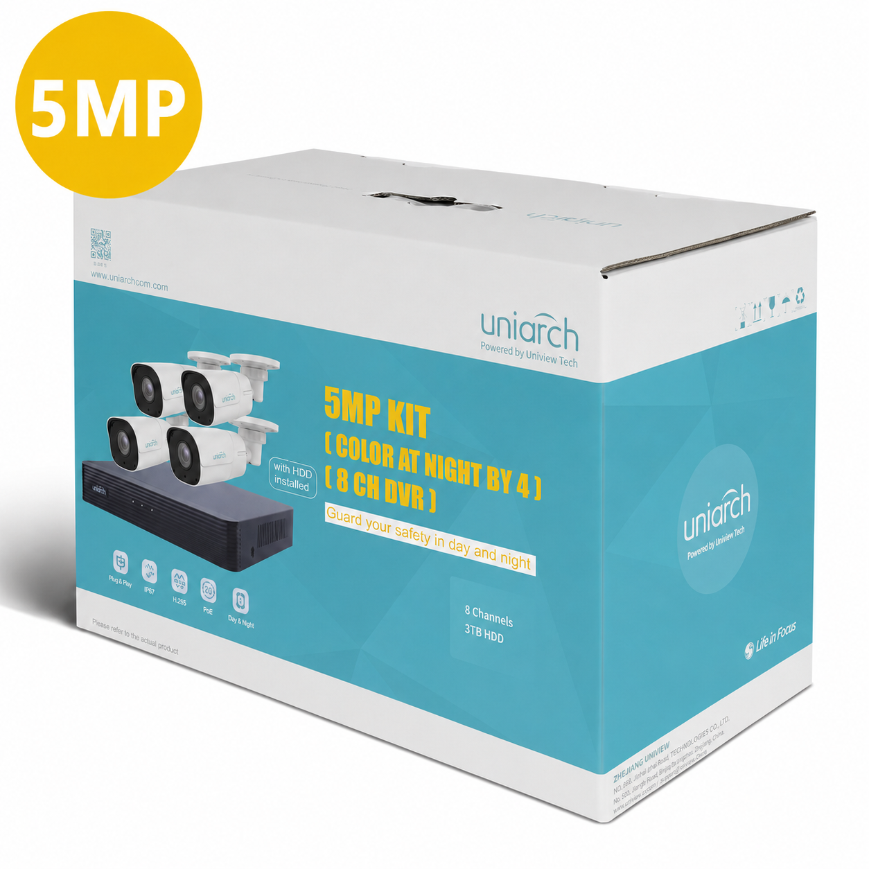 Color KIT 5MP 8Channels / 4 Camera           سعر الزبون 140دينار