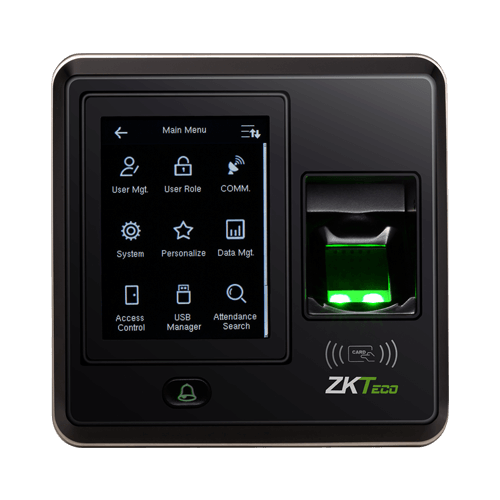 ZKT Electric lock, Door sensor, Alarm, Exit button, Door Bell IP-based fingerprint terminal