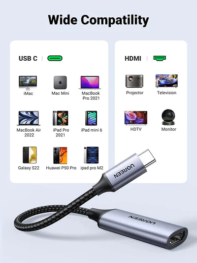 Ugreen USB Type C to HDMI 2.0 Adapter gray - 70444