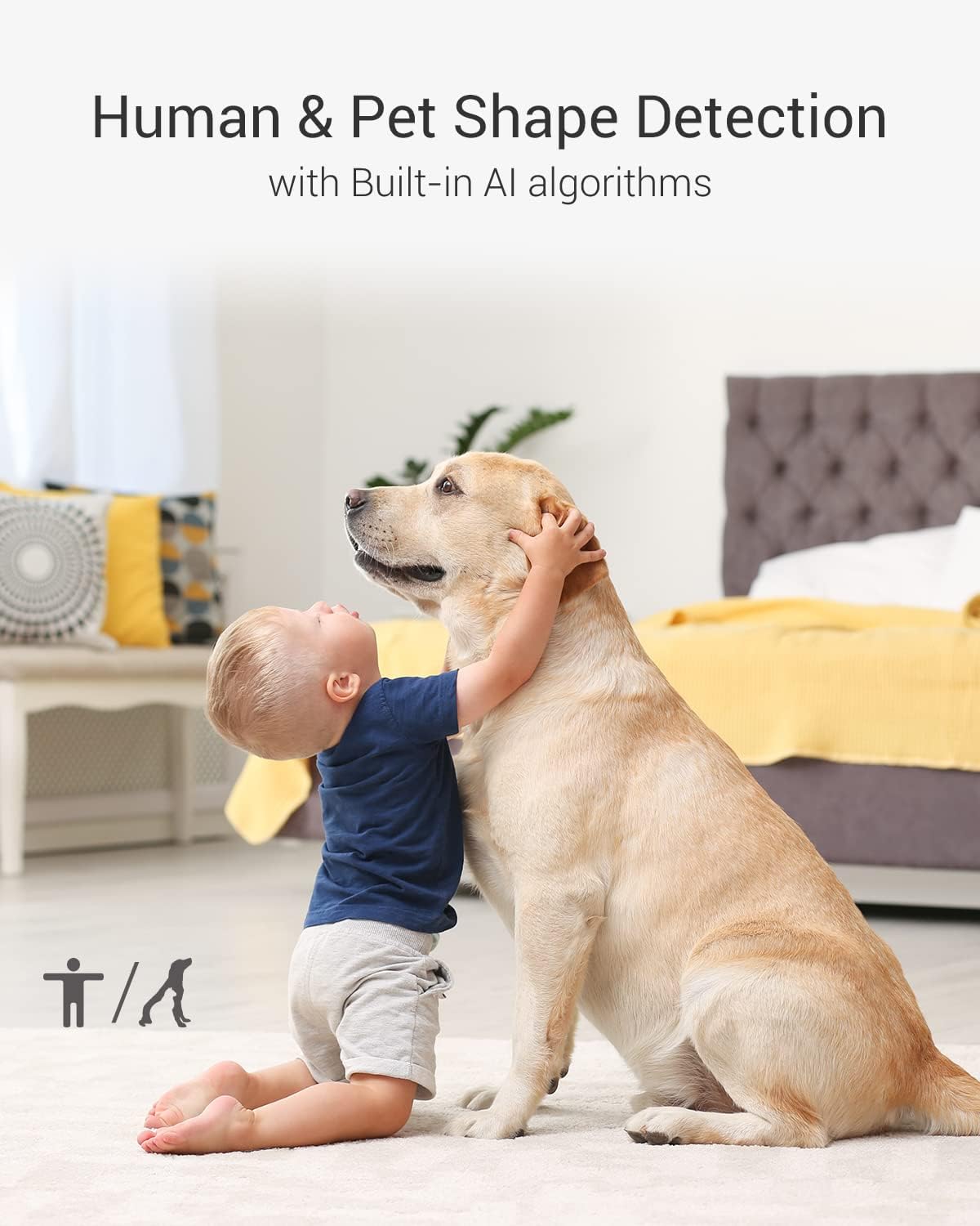 C6 4MP EZVIZ 4MP Indoor Camera, Pan/Tilt Baby Pet Monitor with AI Human and Pet Detection