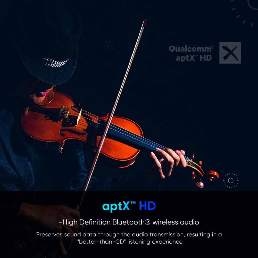 UGREEN Bluetooth aptX Transmitter Receiver, Optical & 3.5mm Aux Bluetooth 5.0 Transmitter Receiver - 70158