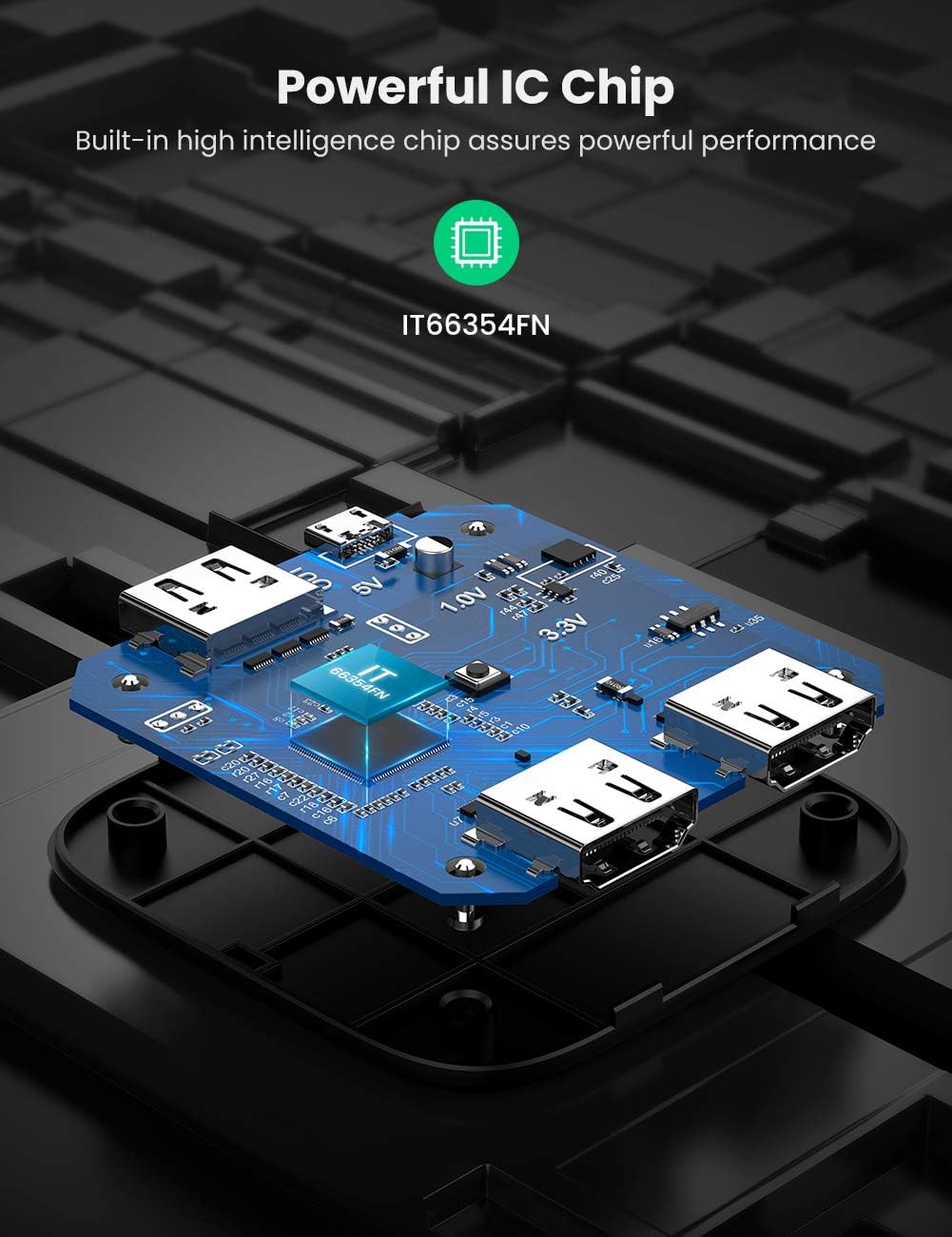 UGREEN HDMI Switch 4K@60Hz 2 IN 1 Out HDMI 2.0 Switcher - 80126