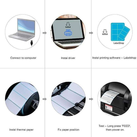GP-3120TL Thermal Printer Adhesive Barcode Label for USB POS Computer