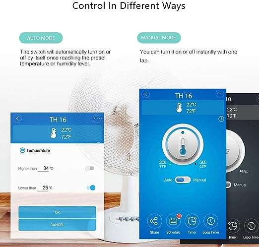 SONOFF TH10 10A Smart WiFi Switch Monitoring Temperature Humidity