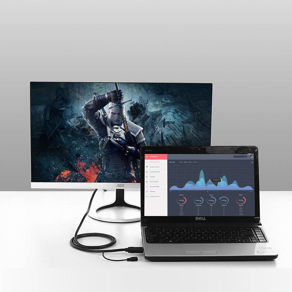 UGREEN 30449 HDMI to VGA Converter Cable 1.5m (Black)