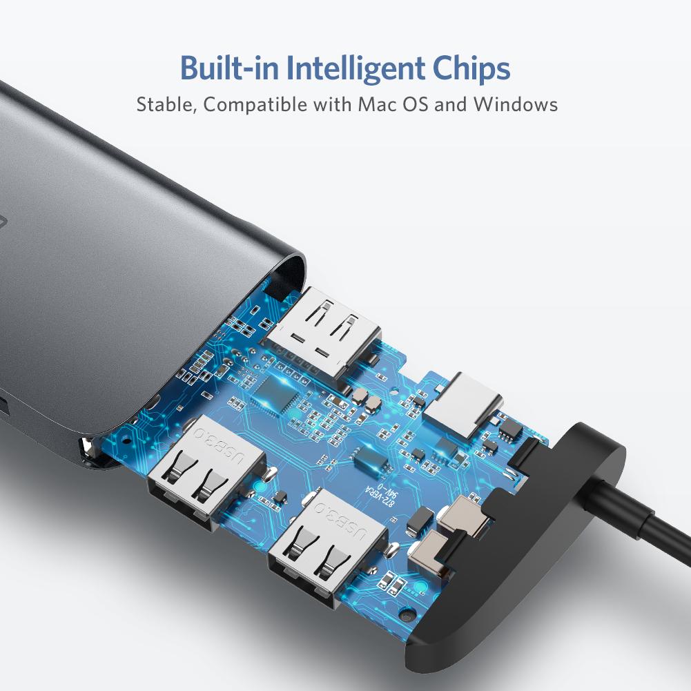 Ugreen 40873 9-in-1 HDMI Ethernet USB C Hub - 40873