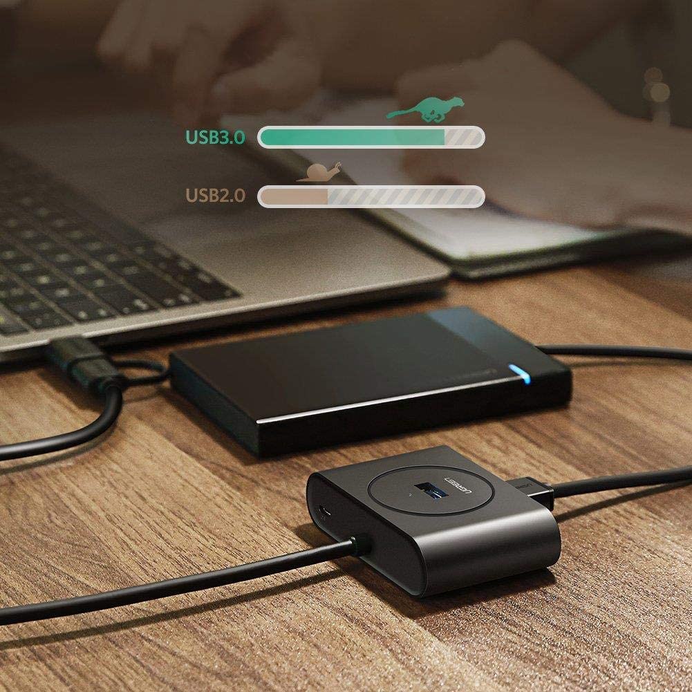 Ugreen HUB 4in1 USB-C - 4xUSB 3.0 5Gb/s 1m Black - 40850