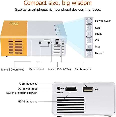 Mini Projector,Portable Movie Projector