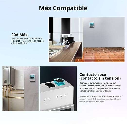 SONOFF THR320D WiFi Smart Switch with Temperature Monitoring,Compatible with Alexa & Google Assistant with THS01