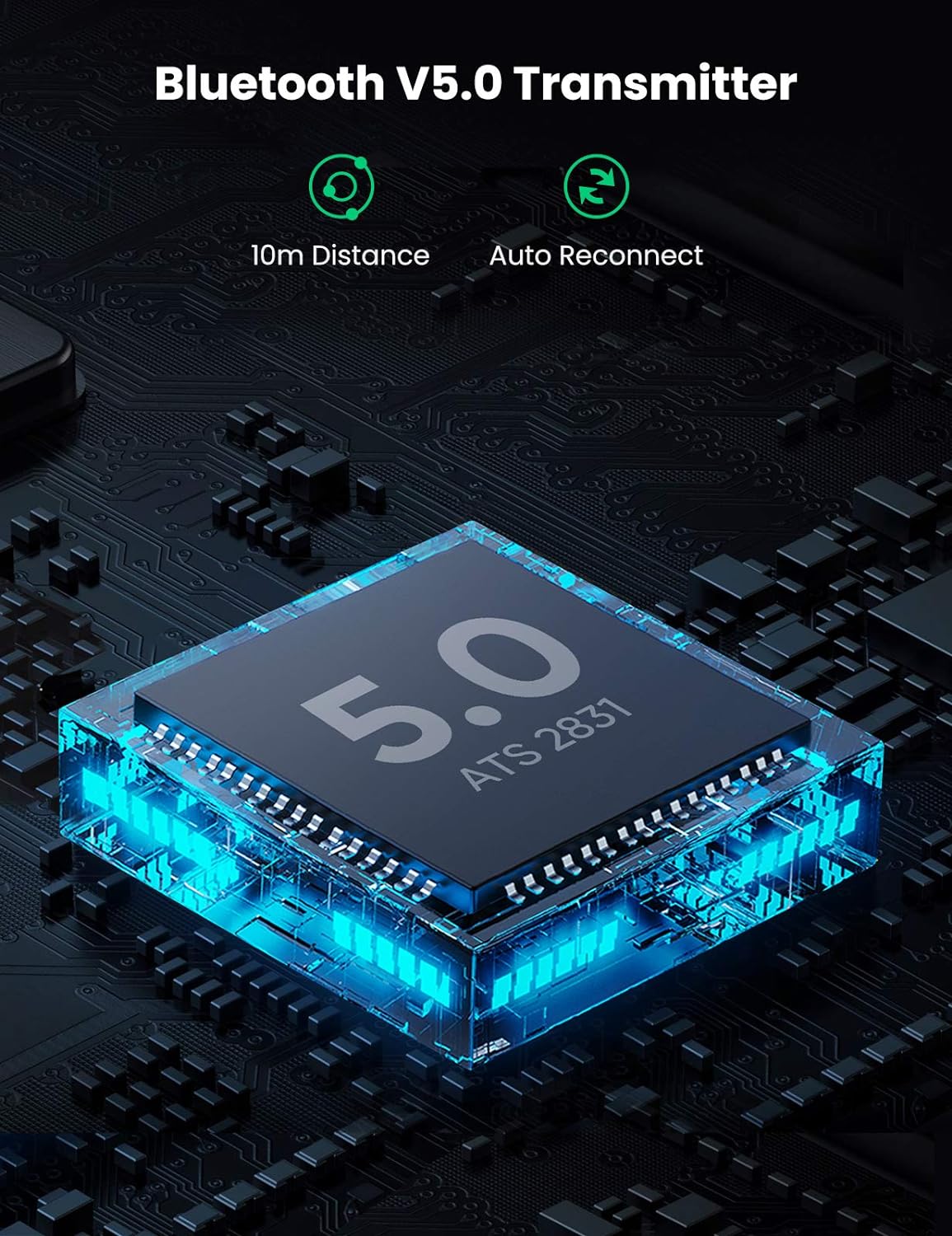 UGREEN Bluetooth 5.0 transmitter for PlayStation / Nintendo Switch - range 10m - 10928