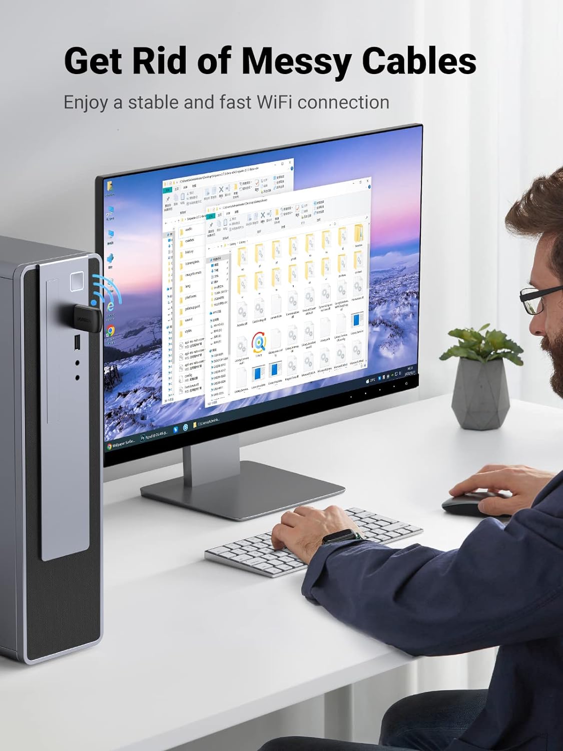 UGREEN - 20204 AC650 11AC DUAL-BAND WIRELESS USB ADAPTER