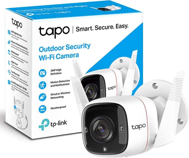 Tapo C310 Outdoor Security Camera Built-in Siren & Night Vision 3MP