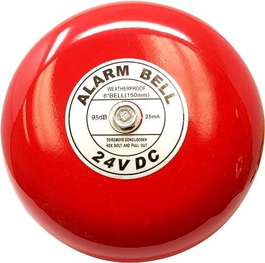 Alarm Bell, Boat Alarm Bell, Security Alarm Bell 12/24 Vdc, 6",