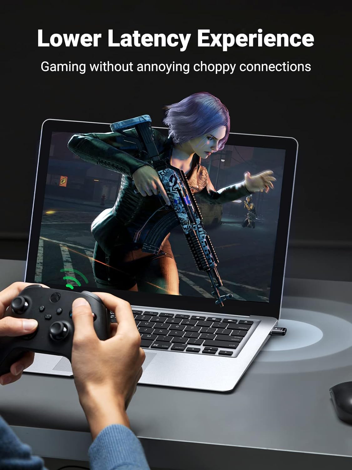 Ugreen V5.3 USB Bluetooth Adapter for PC Laptop, Plug and for Windows 11, 8.1 - 90225