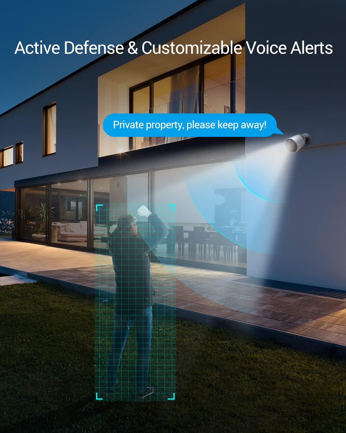 BC1C 4MP EZVIZ ٍSTAND-ALONE eLife Battery Camera Outdoor Wireless 32GB Onboard Free Storage, Color Night Vision with Spotlight, Solar Panel Compatible, 4MP