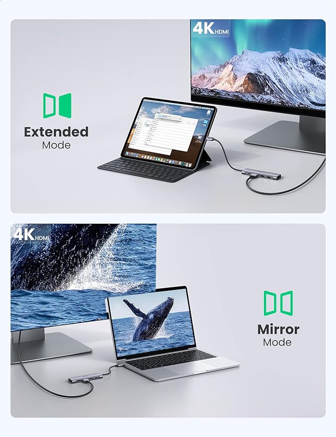 UGREEN 70411 6-IN-1 USB C PD ADAPTER WITH 4K HDMI HUB