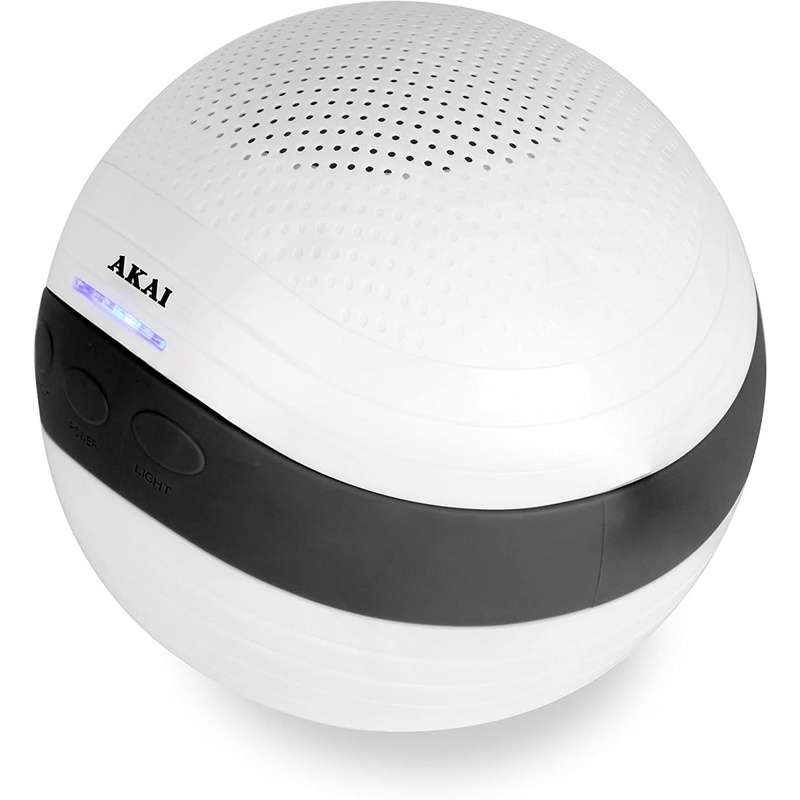 Akai Aqua Beat Bluetooth Waterproof Floating Speaker W/ Built-In Rechargeable Battery Up To 4 Hours - White/Black