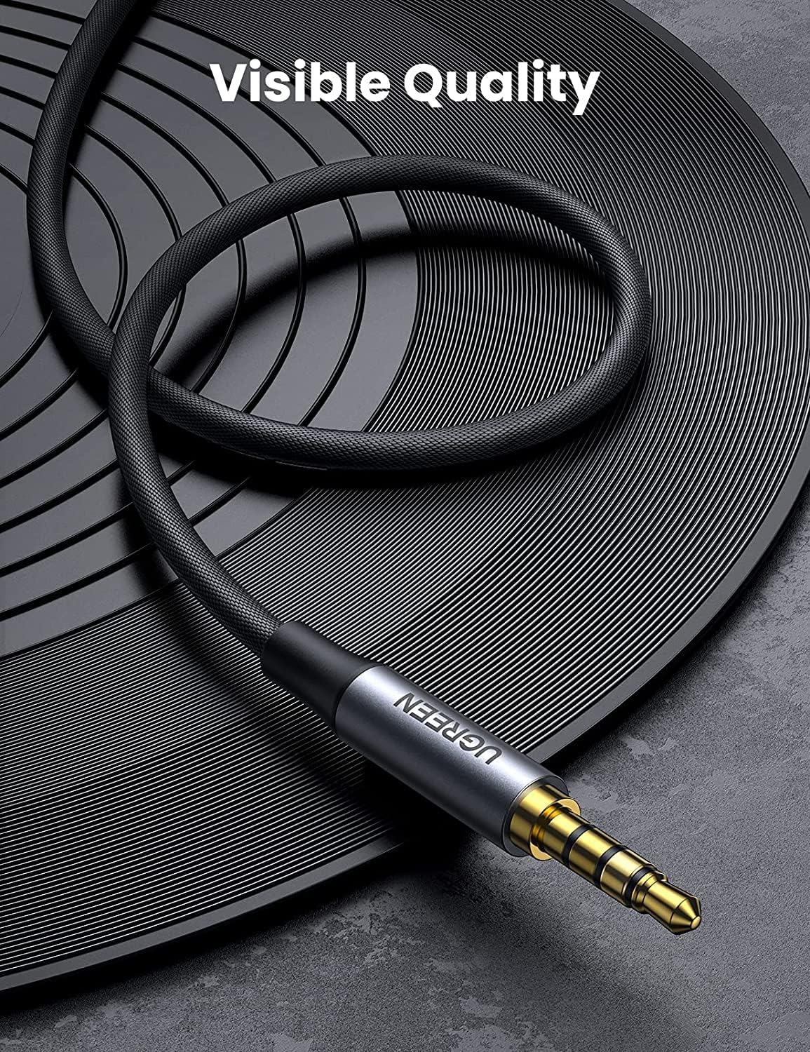 UGREEN 3.5mm Male to Male 4-Pole Microphone Audio Cable 1m - 10648